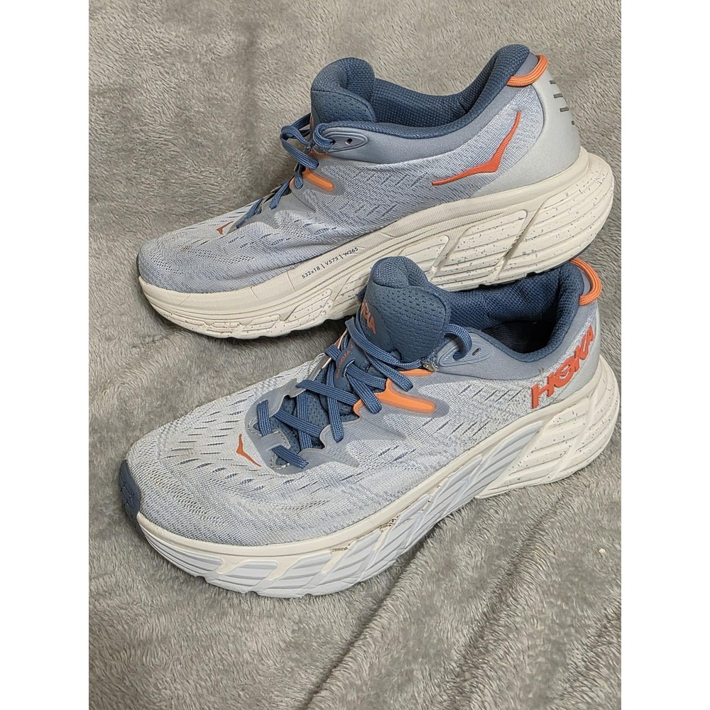 Hoka One One Gaviota 4 Womens Running Shoes Size 10B Blue Fog Plein Air Support